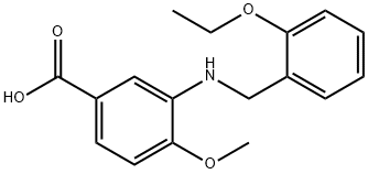 3-[(2-ethoxybenzyl)amino]-4-methoxybenzoic acid 结构式