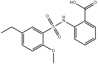 2-{[(5-ethyl-2-methoxyphenyl)sulfonyl]amino}benzoic acid 结构式