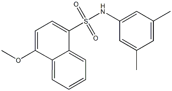 N-(3,5-dimethylphenyl)-4-methoxy-1-naphthalenesulfonamide 结构式