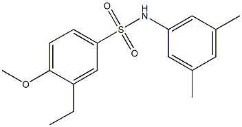 N-(3,5-dimethylphenyl)-3-ethyl-4-methoxybenzenesulfonamide 结构式