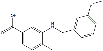 3-[(3-methoxybenzyl)amino]-4-methylbenzoic acid 结构式