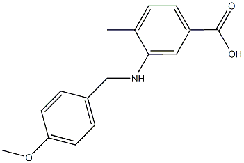 3-[(4-methoxybenzyl)amino]-4-methylbenzoic acid 结构式