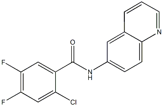 2-chloro-4,5-difluoro-N-(6-quinolinyl)benzamide 结构式