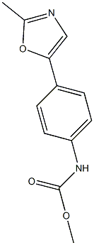 methyl 4-(2-methyl-1,3-oxazol-5-yl)phenylcarbamate 结构式