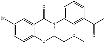 N-(3-acetylphenyl)-5-bromo-2-(2-methoxyethoxy)benzamide 结构式