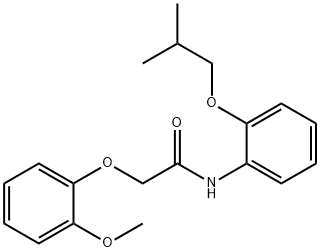 N-(2-isobutoxyphenyl)-2-(2-methoxyphenoxy)acetamide 结构式