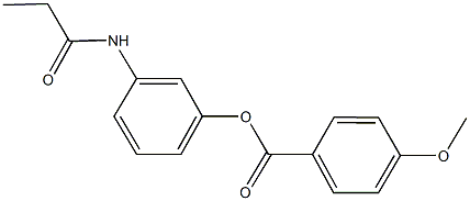 3-(propionylamino)phenyl 4-methoxybenzoate 结构式