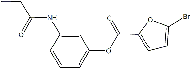 3-(propionylamino)phenyl 5-bromo-2-furoate 结构式