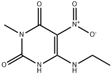 6-(ethylamino)-5-(nitro)-3-methylpyrimidine-2,4(1H,3H)-dione 结构式