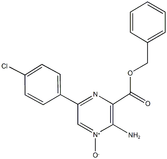 benzyl 3-amino-6-(4-chlorophenyl)pyrazine-2-carboxylate 4-oxide 结构式