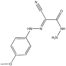 2-cyano-2-[(4-methoxyphenyl)hydrazono]acetohydrazide 结构式