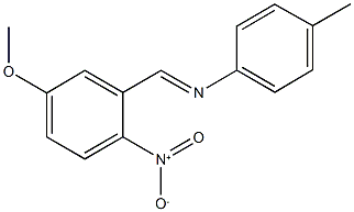 N-(5-methoxy-2-nitrobenzylidene)-4-methylaniline 结构式