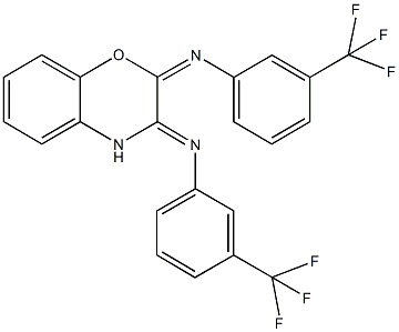 N-[3-(trifluoromethyl)phenyl]-N-(2-{[3-(trifluoromethyl)phenyl]imino}-2H-1,4-benzoxazin-3(4H)-ylidene)amine 结构式