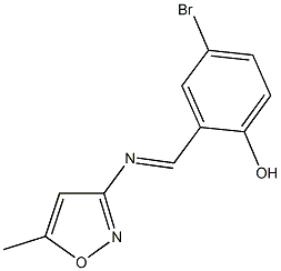 4-bromo-2-{[(5-methyl-3-isoxazolyl)imino]methyl}phenol 结构式