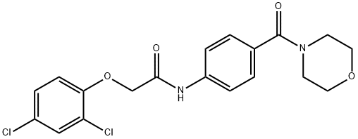 2-(2,4-dichlorophenoxy)-N-[4-(4-morpholinylcarbonyl)phenyl]acetamide 结构式