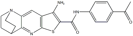 N-(4-acetylphenyl)-5-amino-7-thia-1,9-diazatetracyclo[9.2.2.0~2,10~.0~4,8~]pentadeca-2(10),3,5,8-tetraene-6-carboxamide 结构式
