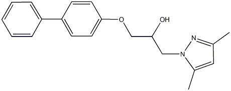 1-([1,1'-biphenyl]-4-yloxy)-3-(3,5-dimethyl-1H-pyrazol-1-yl)-2-propanol 结构式