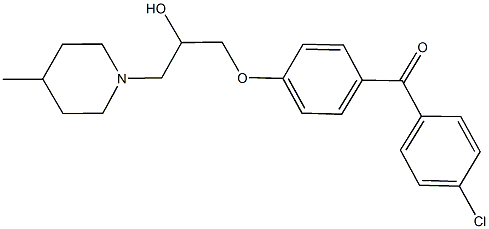 (4-chlorophenyl){4-[2-hydroxy-3-(4-methyl-1-piperidinyl)propoxy]phenyl}methanone 结构式