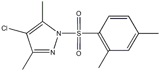 4-chloro-1-[(2,4-dimethylphenyl)sulfonyl]-3,5-dimethyl-1H-pyrazole 结构式