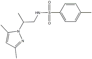 N-[2-(3,5-dimethyl-1H-pyrazol-1-yl)propyl]-4-methylbenzenesulfonamide 结构式