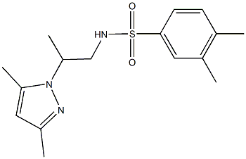 N-[2-(3,5-dimethyl-1H-pyrazol-1-yl)propyl]-3,4-dimethylbenzenesulfonamide 结构式