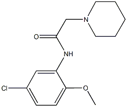 N-(5-chloro-2-methoxyphenyl)-2-(1-piperidinyl)acetamide 结构式