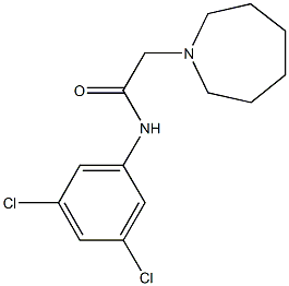 2-(1-azepanyl)-N-(3,5-dichlorophenyl)acetamide 结构式