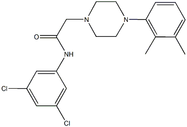 N-(3,5-dichlorophenyl)-2-[4-(2,3-dimethylphenyl)-1-piperazinyl]acetamide 结构式