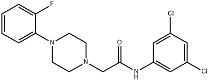 N-(3,5-dichlorophenyl)-2-[4-(2-fluorophenyl)-1-piperazinyl]acetamide 结构式