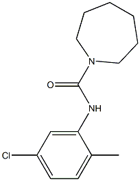 N-(5-chloro-2-methylphenyl)-1-azepanecarboxamide 结构式