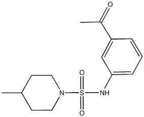 N-(3-acetylphenyl)-4-methyl-1-piperidinesulfonamide 结构式