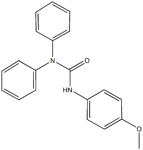 N'-(4-methoxyphenyl)-N,N-diphenylurea 结构式