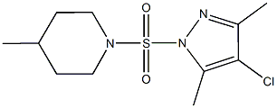 1-[(4-chloro-3,5-dimethyl-1H-pyrazol-1-yl)sulfonyl]-4-methylpiperidine 结构式