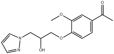 1-{4-[2-hydroxy-3-(1H-pyrazol-1-yl)propoxy]-3-methoxyphenyl}ethanone 结构式