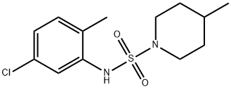 N-(5-chloro-2-methylphenyl)-4-methyl-1-piperidinesulfonamide 结构式