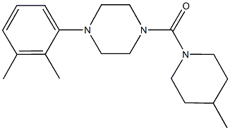 1-(2,3-dimethylphenyl)-4-[(4-methyl-1-piperidinyl)carbonyl]piperazine 结构式