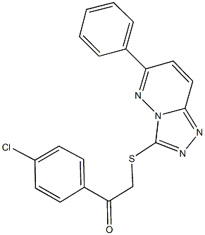 1-(4-chlorophenyl)-2-[(6-phenyl[1,2,4]triazolo[4,3-b]pyridazin-3-yl)sulfanyl]ethanone 结构式
