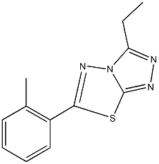 3-ethyl-6-(2-methylphenyl)[1,2,4]triazolo[3,4-b][1,3,4]thiadiazole 结构式