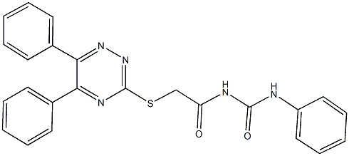 N-{[(5,6-diphenyl-1,2,4-triazin-3-yl)sulfanyl]acetyl}-N'-phenylurea 结构式