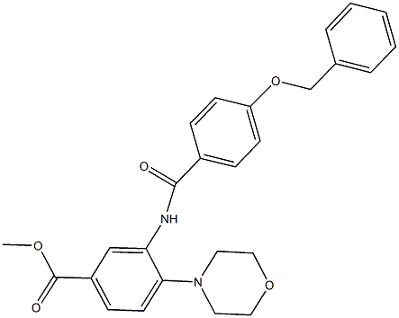 methyl 3-{[4-(benzyloxy)benzoyl]amino}-4-(4-morpholinyl)benzoate 结构式