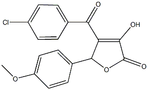 4-(4-chlorobenzoyl)-3-hydroxy-5-(4-methoxyphenyl)-2(5H)-furanone 结构式