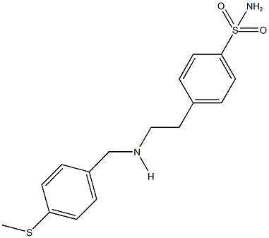 4-(2-{[4-(methylsulfanyl)benzyl]amino}ethyl)benzenesulfonamide 结构式