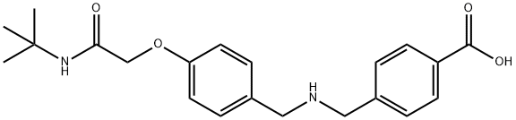 4-[({4-[2-(tert-butylamino)-2-oxoethoxy]benzyl}amino)methyl]benzoic acid 结构式