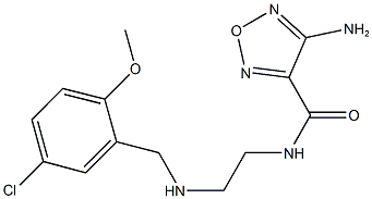 4-amino-N-{2-[(5-chloro-2-methoxybenzyl)amino]ethyl}-1,2,5-oxadiazole-3-carboxamide 结构式