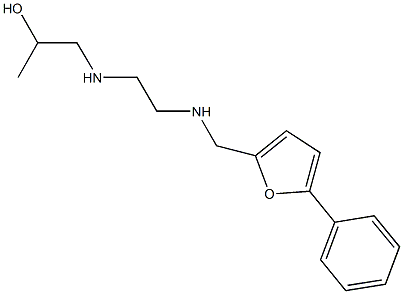 1-[(2-{[(5-phenyl-2-furyl)methyl]amino}ethyl)amino]-2-propanol 结构式