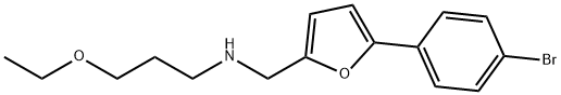 N-{[5-(4-bromophenyl)-2-furyl]methyl}-N-(3-ethoxypropyl)amine 结构式