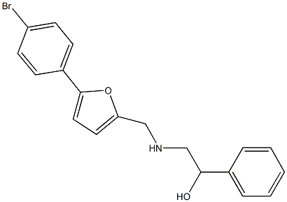 2-({[5-(4-bromophenyl)-2-furyl]methyl}amino)-1-phenylethanol 结构式