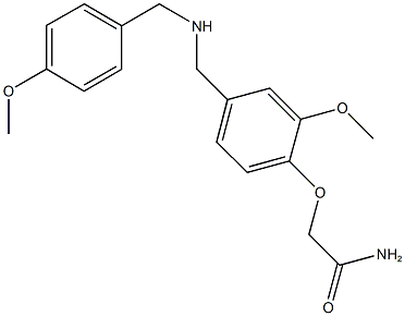 2-(2-methoxy-4-{[(4-methoxybenzyl)amino]methyl}phenoxy)acetamide 结构式