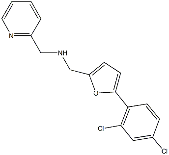 N-{[5-(2,4-dichlorophenyl)-2-furyl]methyl}-N-(2-pyridinylmethyl)amine 结构式