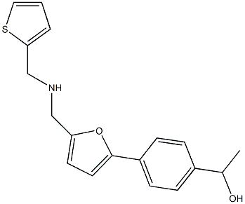 1-[4-(5-{[(2-thienylmethyl)amino]methyl}-2-furyl)phenyl]ethanol 结构式